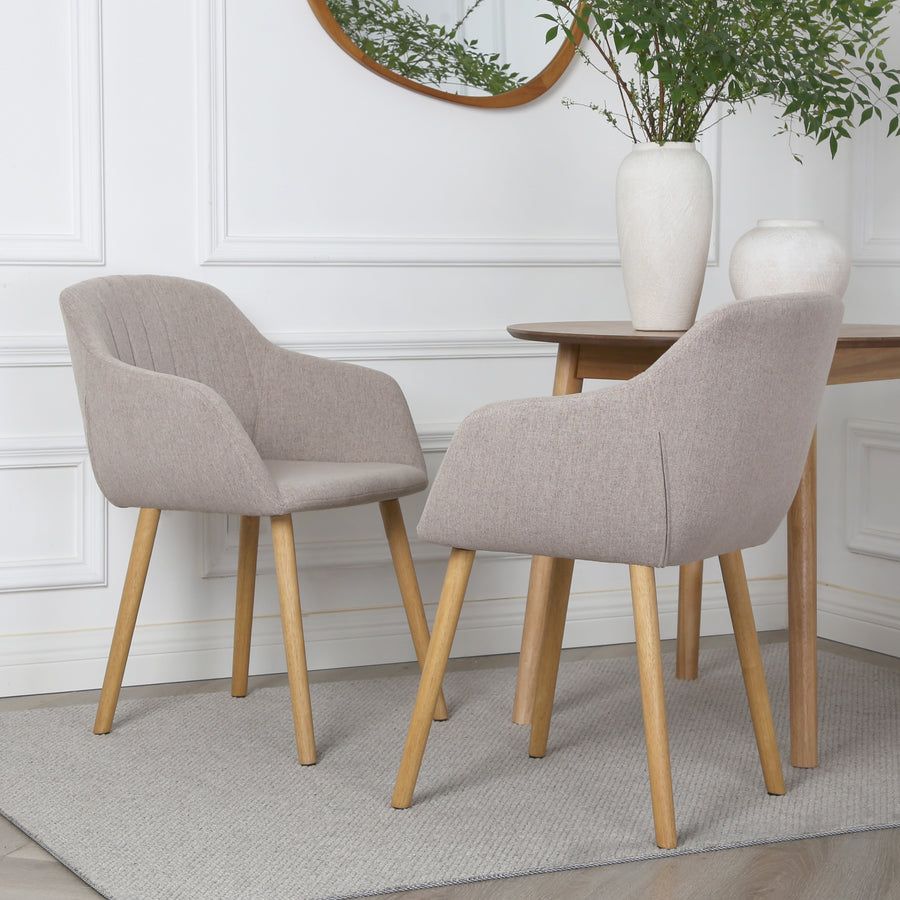 Luciano - Dining Chairs in Premium Textured Linen (Set of 2)