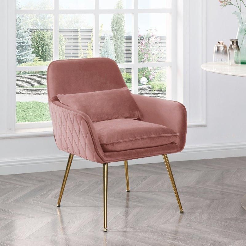 Molly Diamond Stitch Accent Chair With Cushion