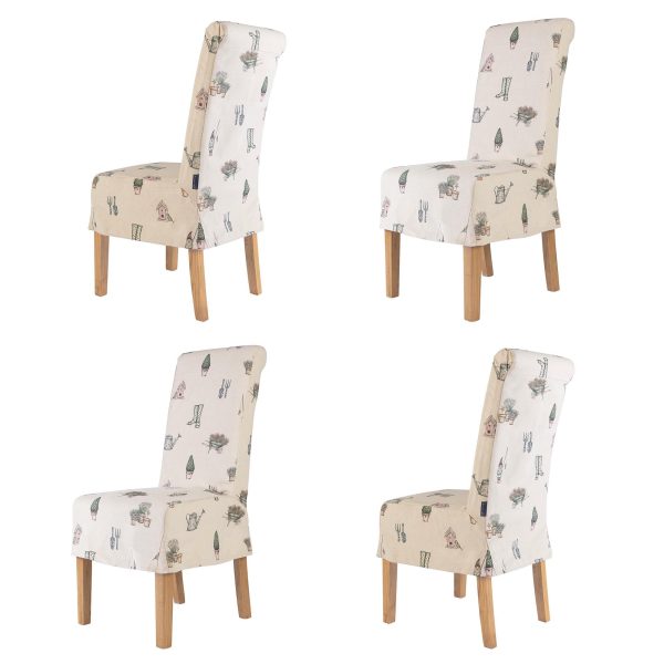Set of 4 Riviera Loose Cover Kitchen Furniture Dining Room Chair  Country Living | Bed Sava