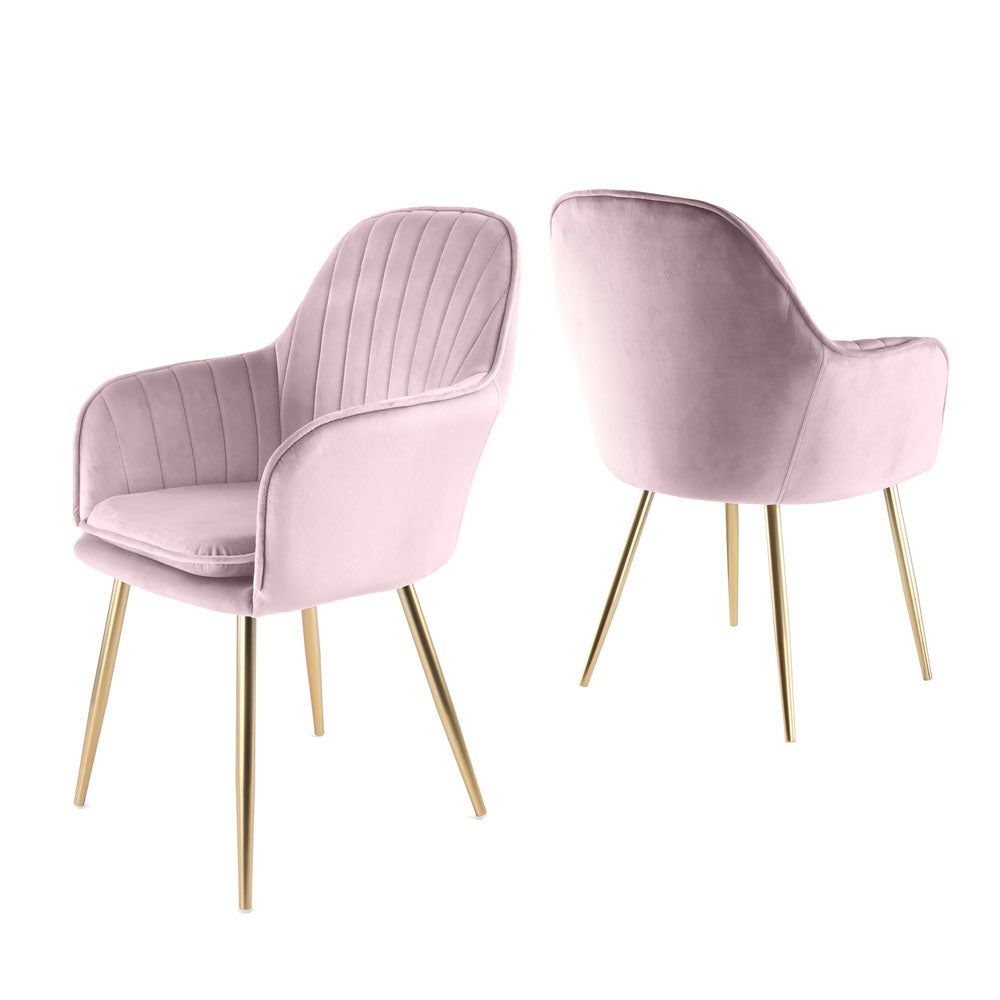 Muse - Set of 2 Accent Chairs in Velvet - Violette Tulle