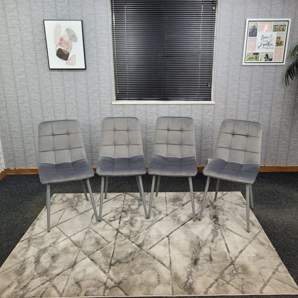 Dining Chairs Set Of 4 Tufted Chairs Velvet Chairs Seats | Bed Sava