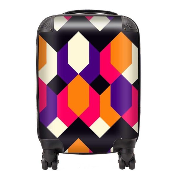 Coloured Abstract Pattern Suitcase | Bed Sava