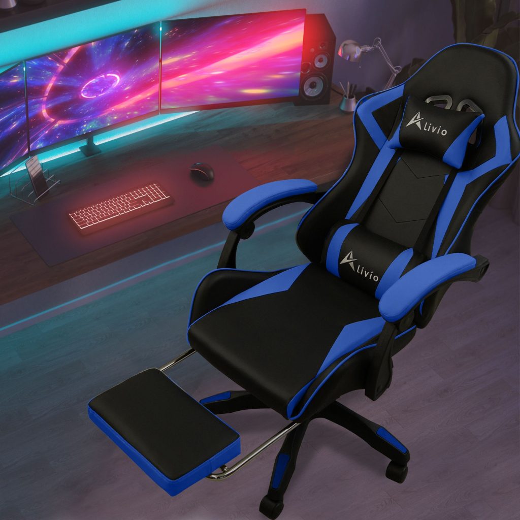 Alivio 360 Swivel Gaming Chair with Footrest Lumbar Back Support