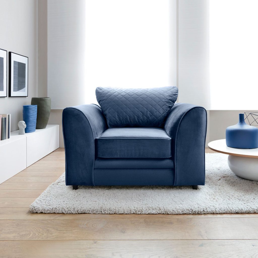 Chicago Spill-Proof Velvet Armchair