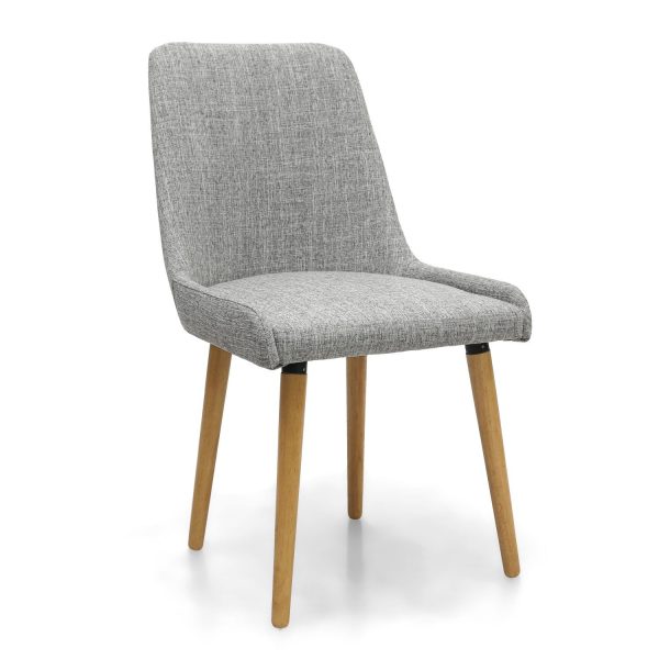 Capri Flax Effect Grey Weave Dining Chair | Bed Sava