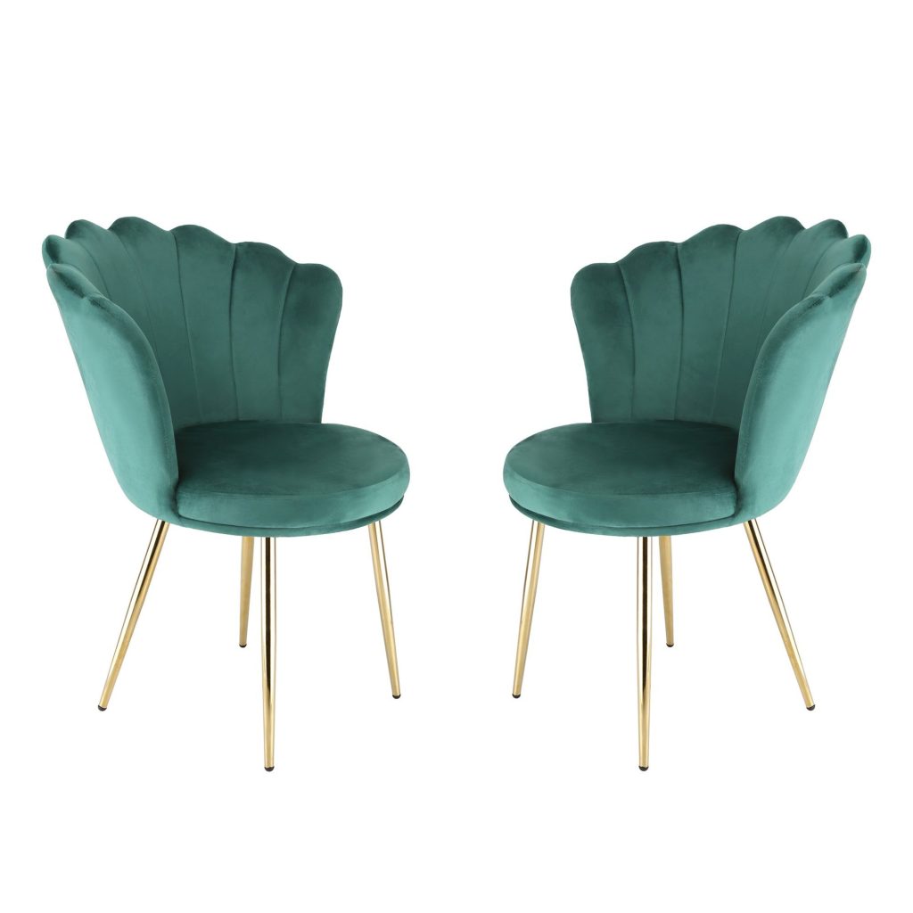 Mini Flora - Occasional Chair in Velvet - Green