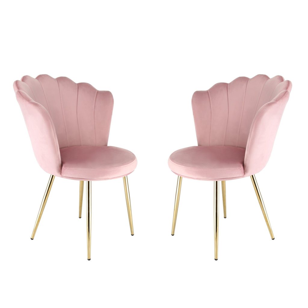 Mini Flora - Occasional Chair in Velvet - Pink