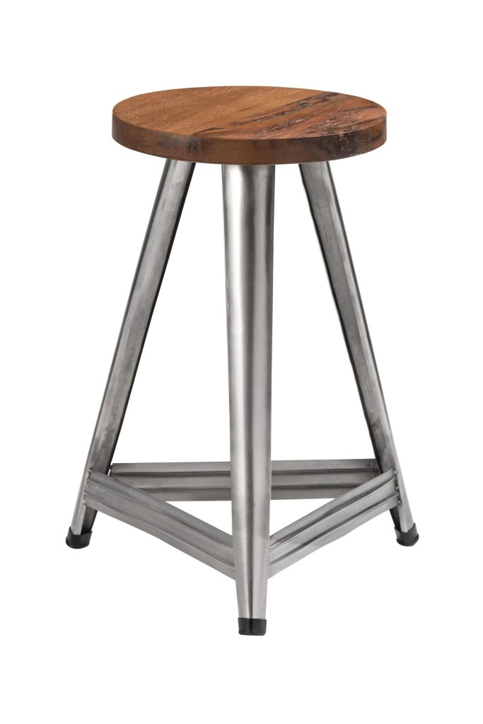 Large Stool, Industrial Wood Stool, Charming Rustic Wooden Kitchen Stool, Vintage Stool, Wooden Bar Stool