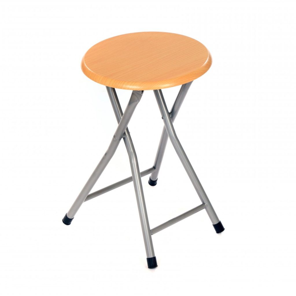 Wooden Folding Breakfast Kitchen Stool Seat