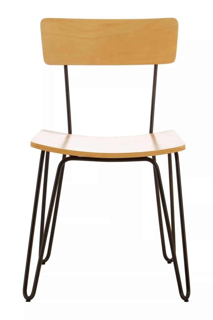 District Chair, Contemporary Wood Back Chair, Space- Saving Wooden Chair, Comfortable Living Room Chair