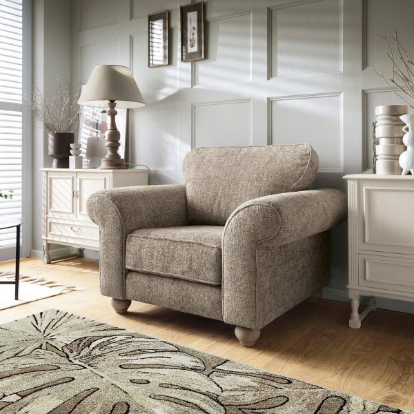 Ingrid Collection Armchair in Taupe | Bed Sava
