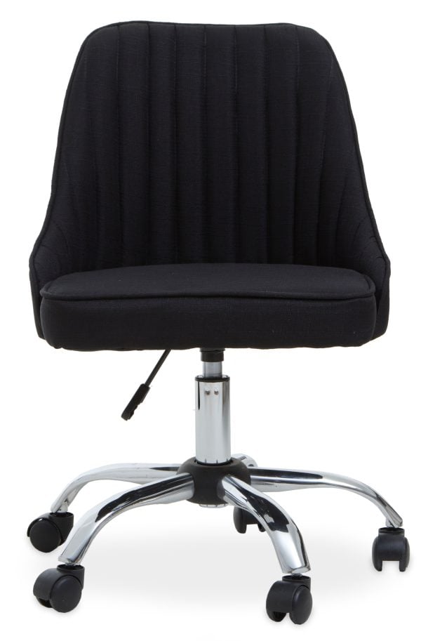 Alexi Black Fabric Home Office Chair | Bed Sava