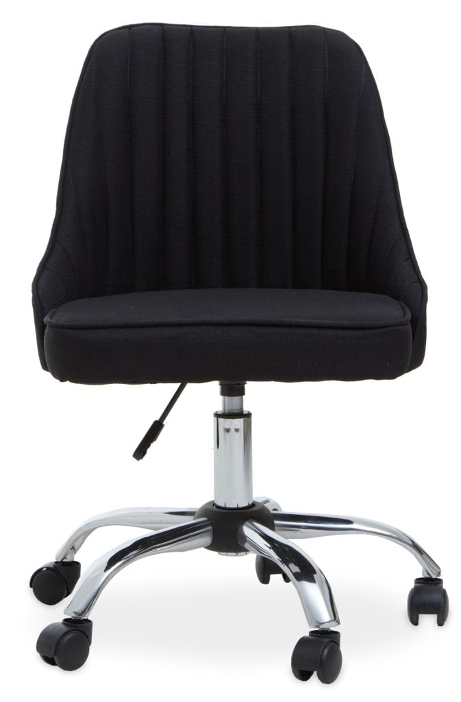 Alexi Black Fabric Home Office Chair