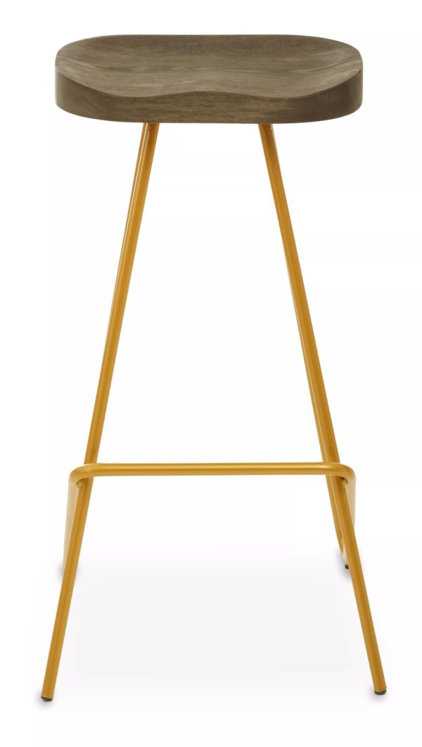 Lightweight Metal Frame Bar Stool Sleek Kitchen Stool Footrest Contemporary Stool for Bar Counter | Bed Sava
