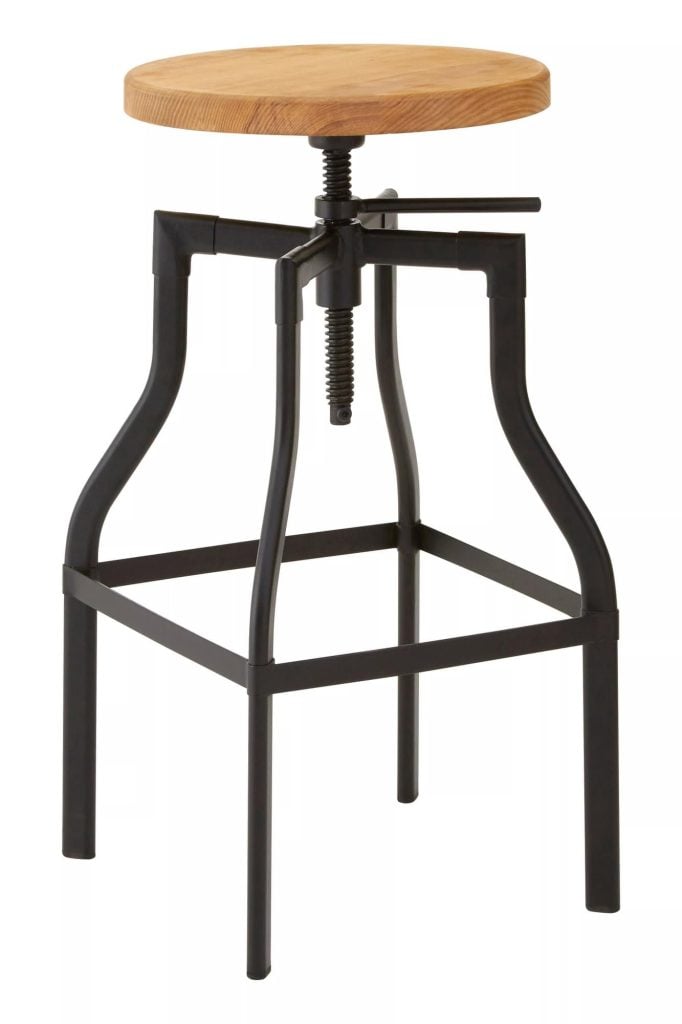 Durable Ash Seat Bar Stool, Stylish Ash Wood Kitchen Bar Stool, Versatile Bar Stool, Height Adjustable Stool