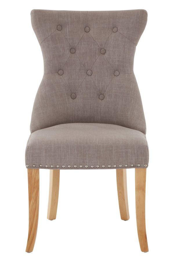 Regents Park Mink Linen Dining Chair | Bed Sava