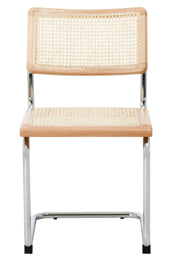 Interiors by Premier Webbed Back Dining Chair, Steel Frame Accent Dining Chair, Tubular Frame Modern Dining Table Chair