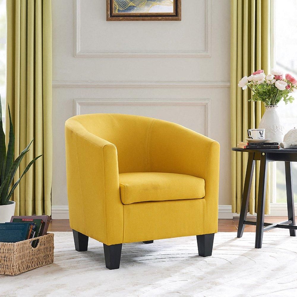 DISCONTINUED Canberra Tub Chair Accent Chair With Wooden Legs