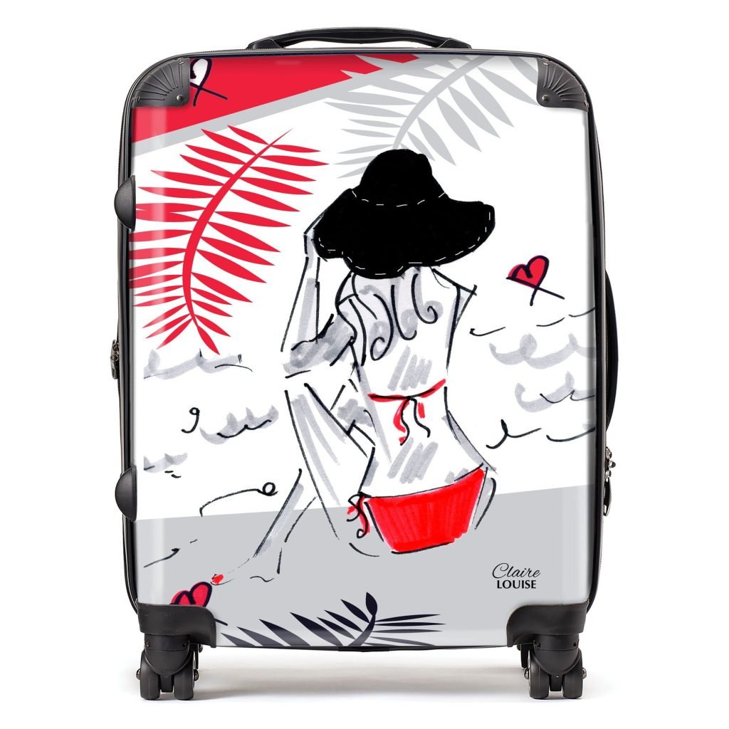 Girl On The Beach Suitcase