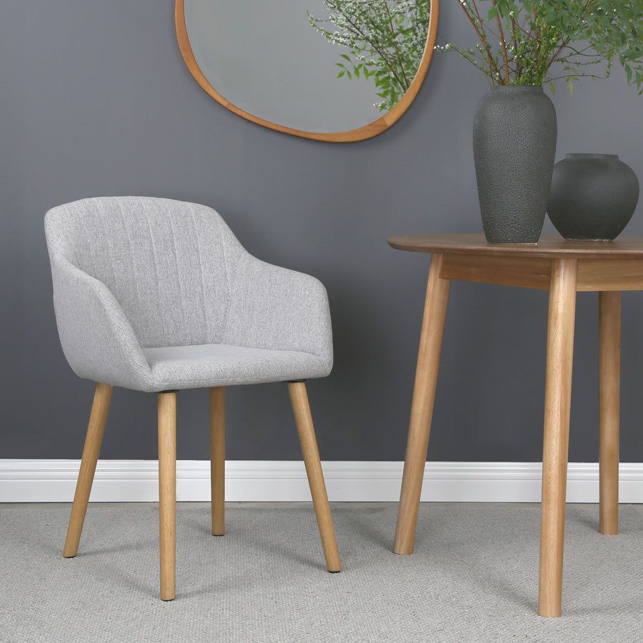 Luciano Upholstered Armchair in Premium Textured Linen