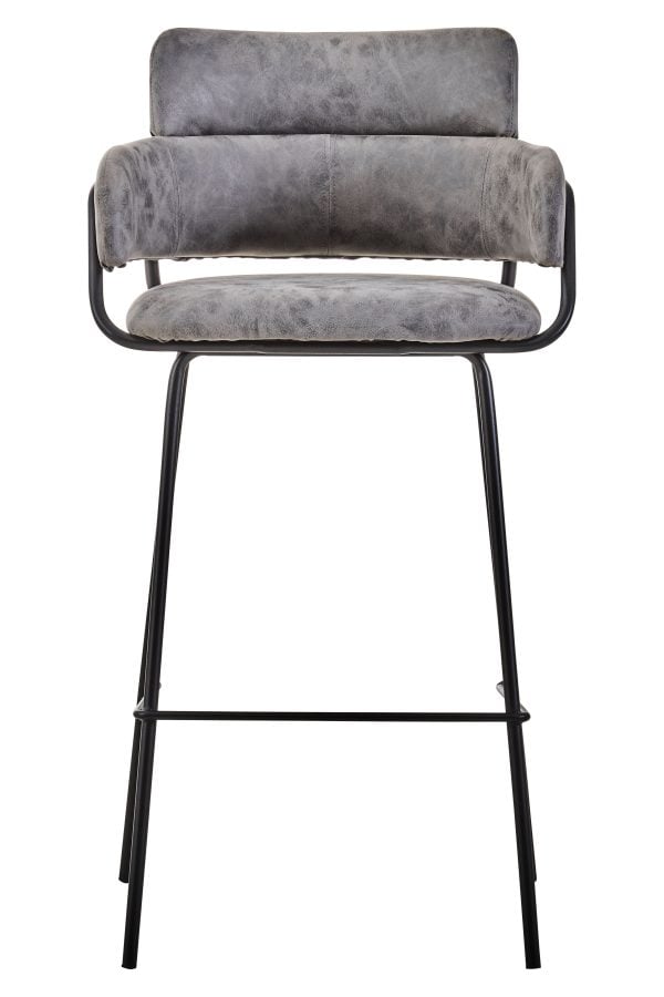 Tamzin Grey Faux Leather Bar Chair | Bed Sava