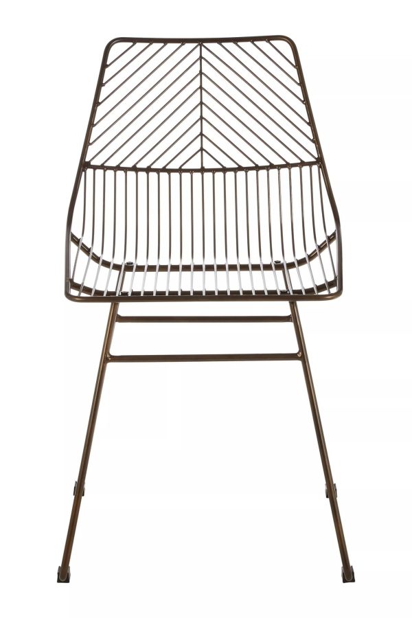 Comfortable Small Metal Wire Chair Metal Chair for Kitchen Outdoor Tapered Metal Chair for Patio | Bed Sava