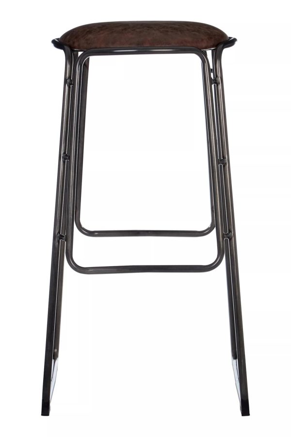 Sleek Minimalist Bar Stool With Gunmetal Legs Durable Bar Stool Versatile Design Kitchen Stool | Bed Sava