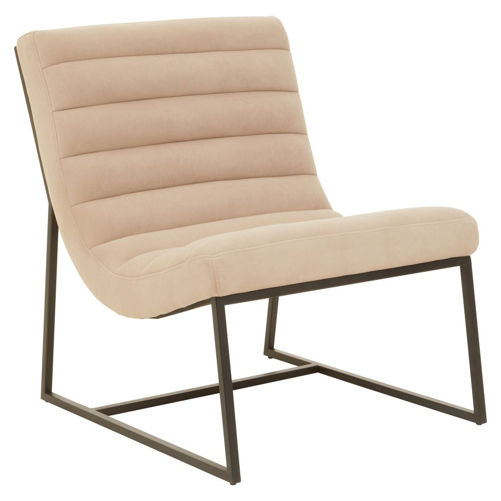 Vogue Ivory Velvet Cocktail Chair