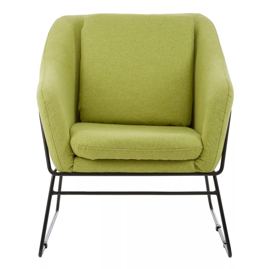 Green Chair, Velvet Bedroom Chair, Stain-Resistant Armchair for Living Room, Versatile Lounge Chair