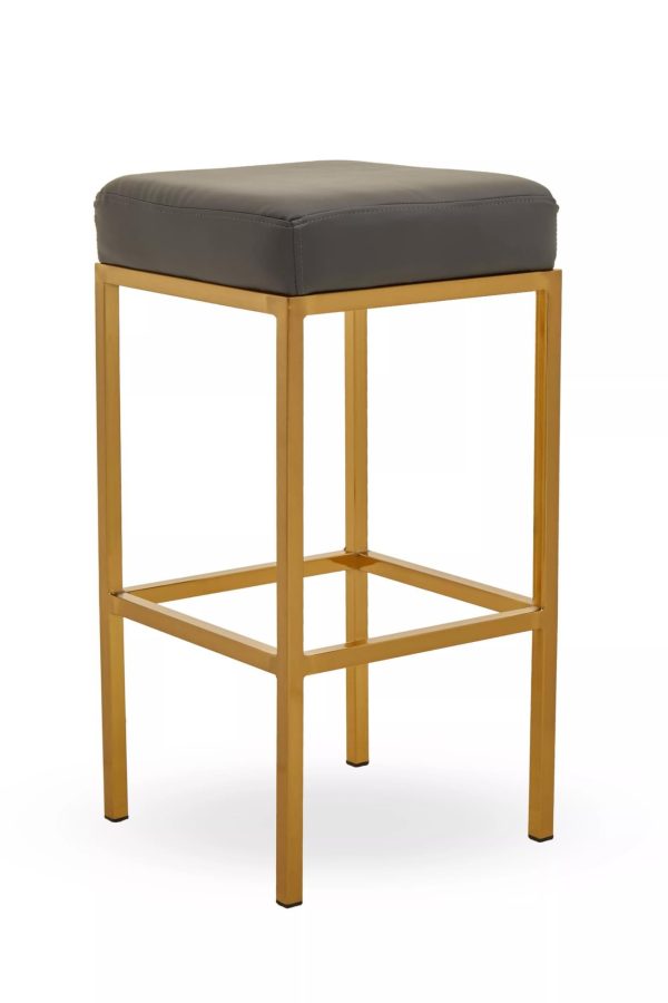 Stable Black And Gold Finish Bar Stool Modern Style Bar Stool For Breakfast Robust Bar Stool For Kitchen | Bed Sava
