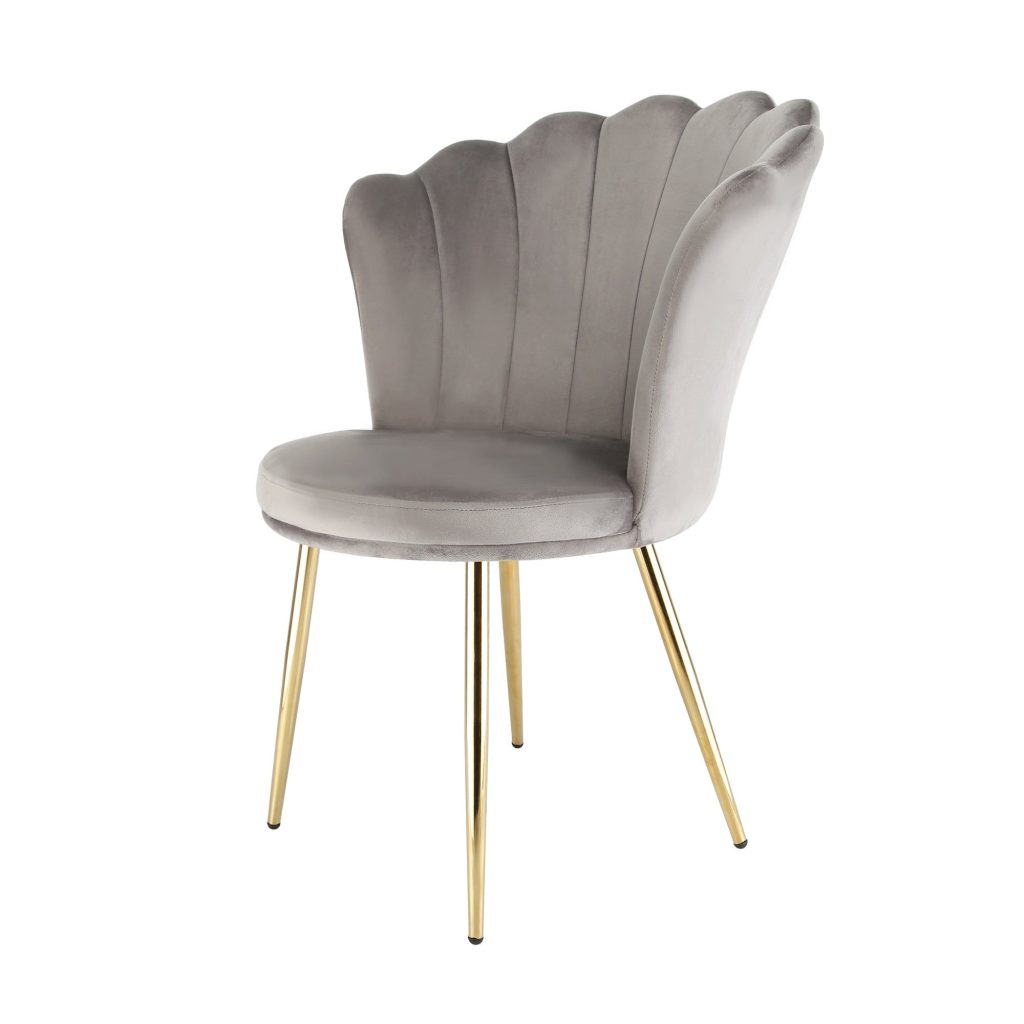 Mini Flora - Occasional Chair in Velvet - Grey