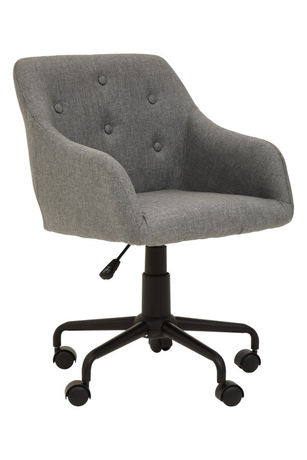 Brent Tufted Grey And Black Home Office Chair | Bed Sava