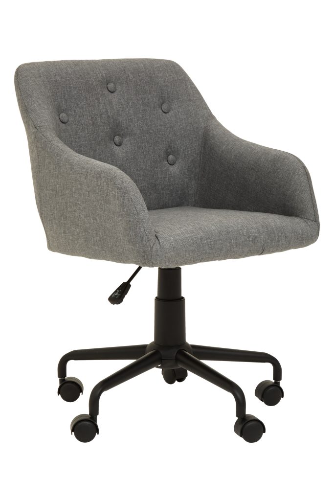 Brent Tufted Grey And Black Home Office Chair | Bed Sava