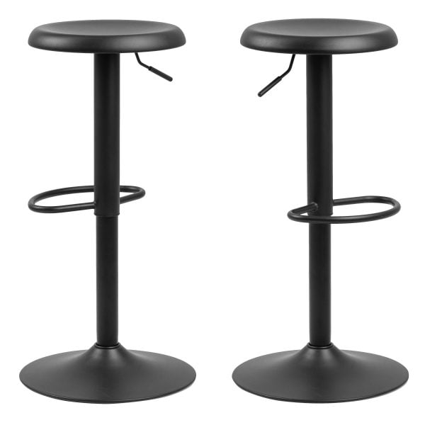 Finch Black Bar Stool without Back Set of 2 | Bed Sava
