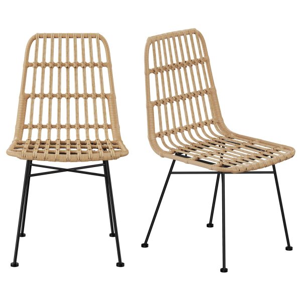 Set of 2 Rattan Dining Chairs | Bed Sava