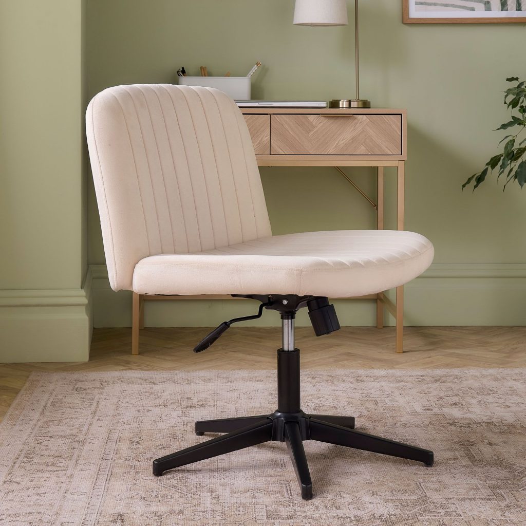 Dawson Velvet 360° Wide Seat Home Office Desk Chair