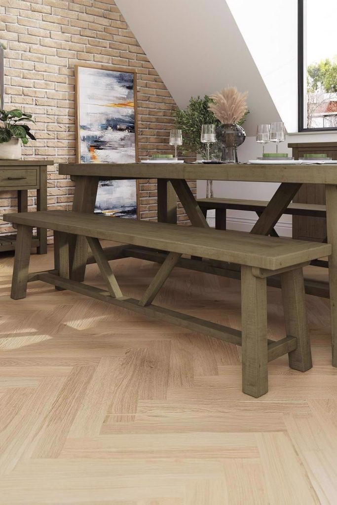 1.8M Reclaimed Pine Dining Bench Eco Friendly