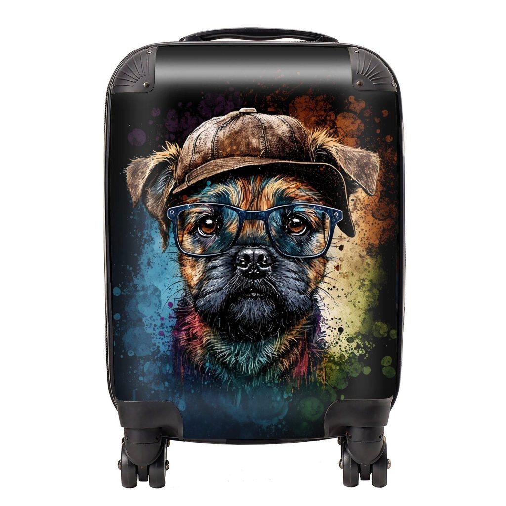 Border Terrier Dog Face Splashart Suitcase | Bed Sava