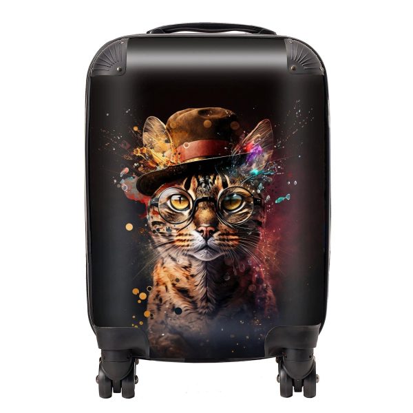 Bengal Cat And Hat Splashart Suitcase | Bed Sava