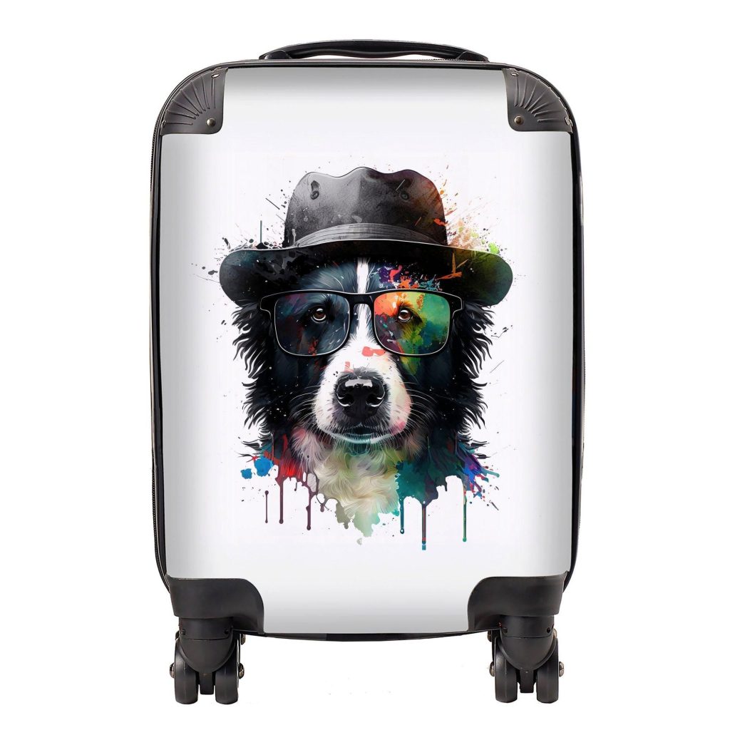 Border Collie Dog Splashart Suitcase | Bed Sava