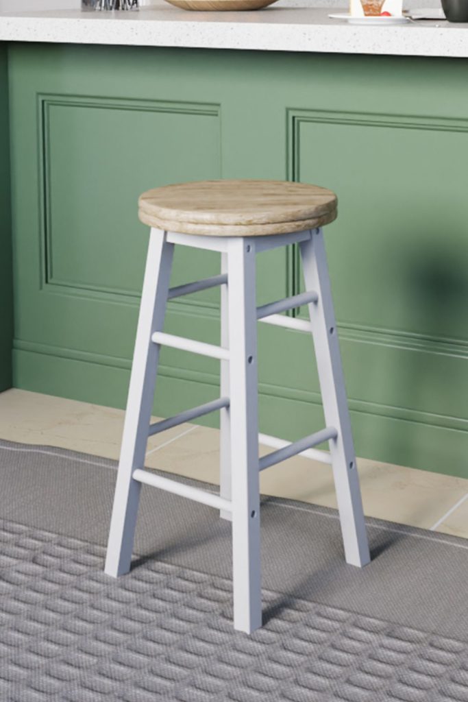 Chef Vida Wooden Revolving Bar Stool Kitchen Seat Dining Furniture