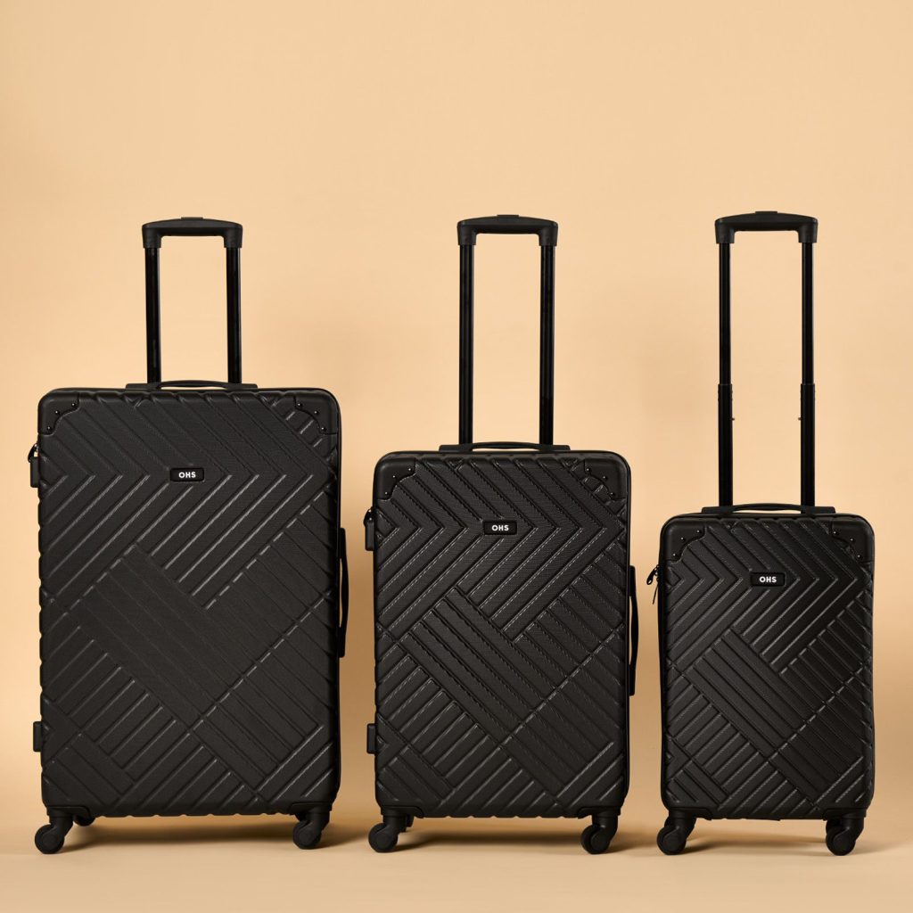 3 Piece Set Of Suitcase Luggage Hard Shell Travel Case Bag | Bed Sava