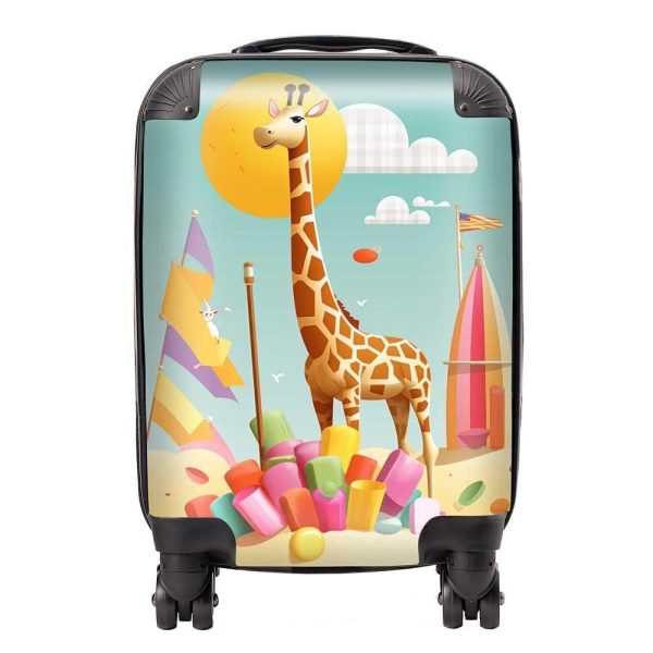 A Giraffe On A Beach Holiday Suitcase | Bed Sava