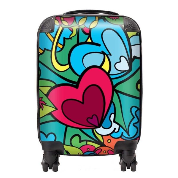 Hippie Psychedelic Pattern Suitcase | Bed Sava