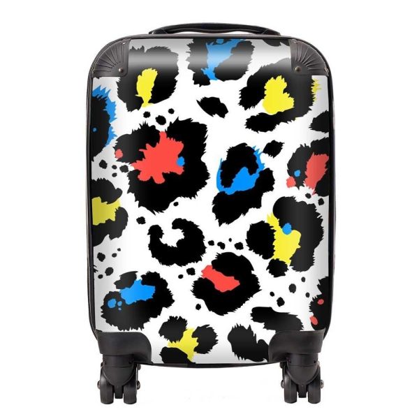 Coloured Leopard Print Suitcase | Bed Sava