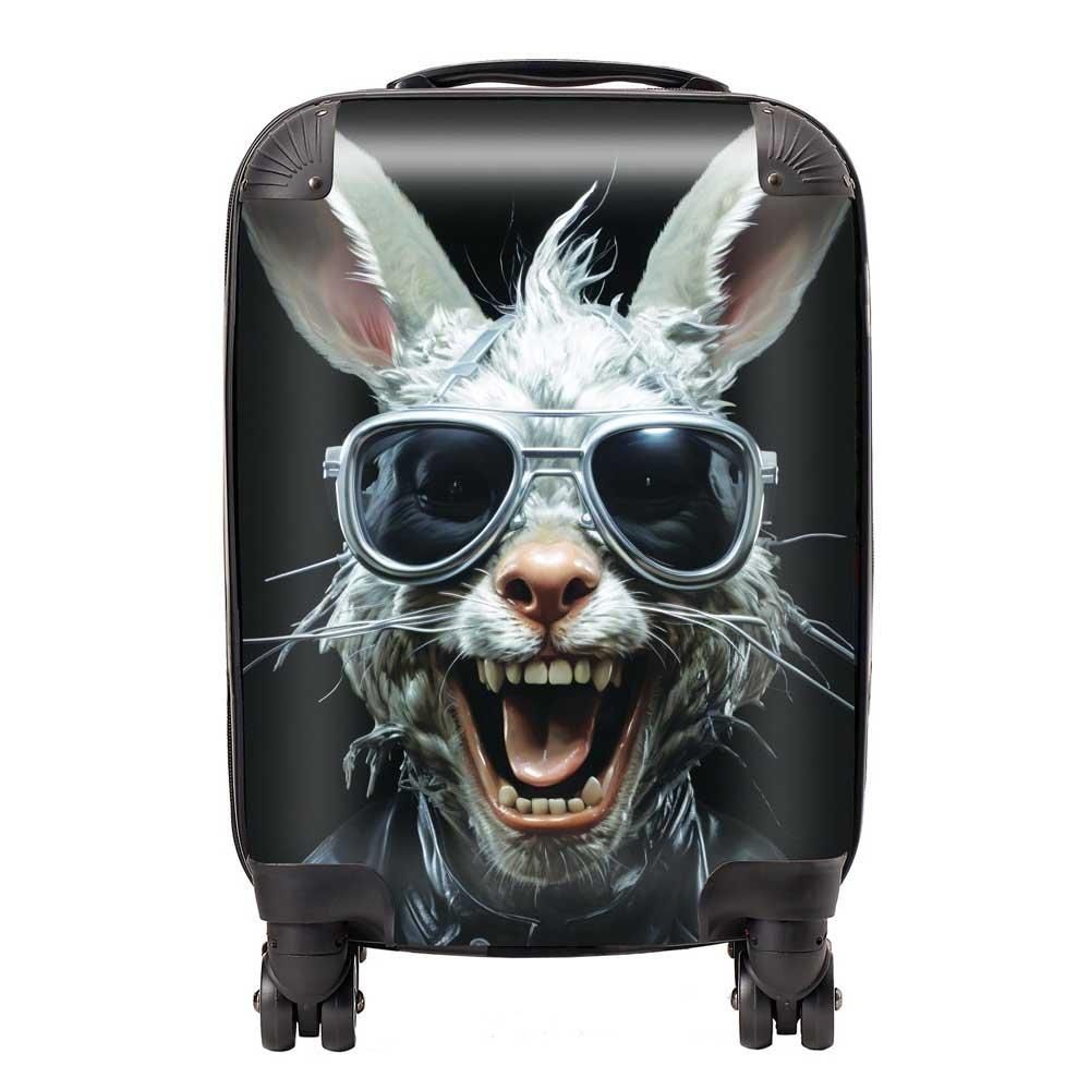 Funky Rabbit Face Suitcase