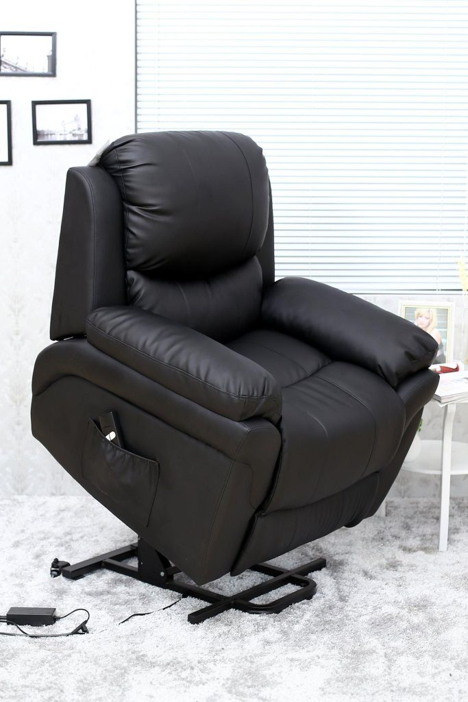 Madison Single Motor Electric Rise Recliner Bonded Leather Lift Chair