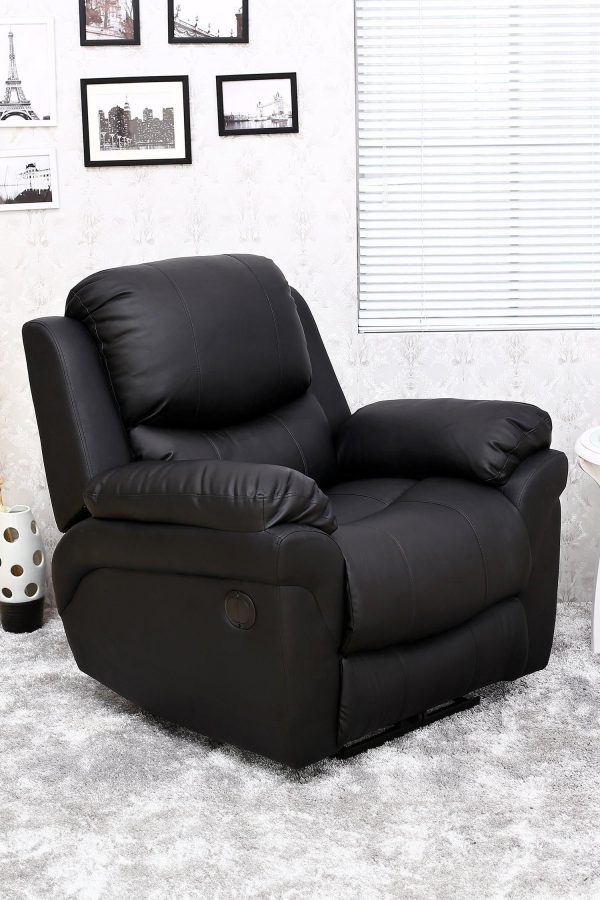 Madison Electric Bonded Leather Automatic Recliner Home Lounge Chair | Bed Sava