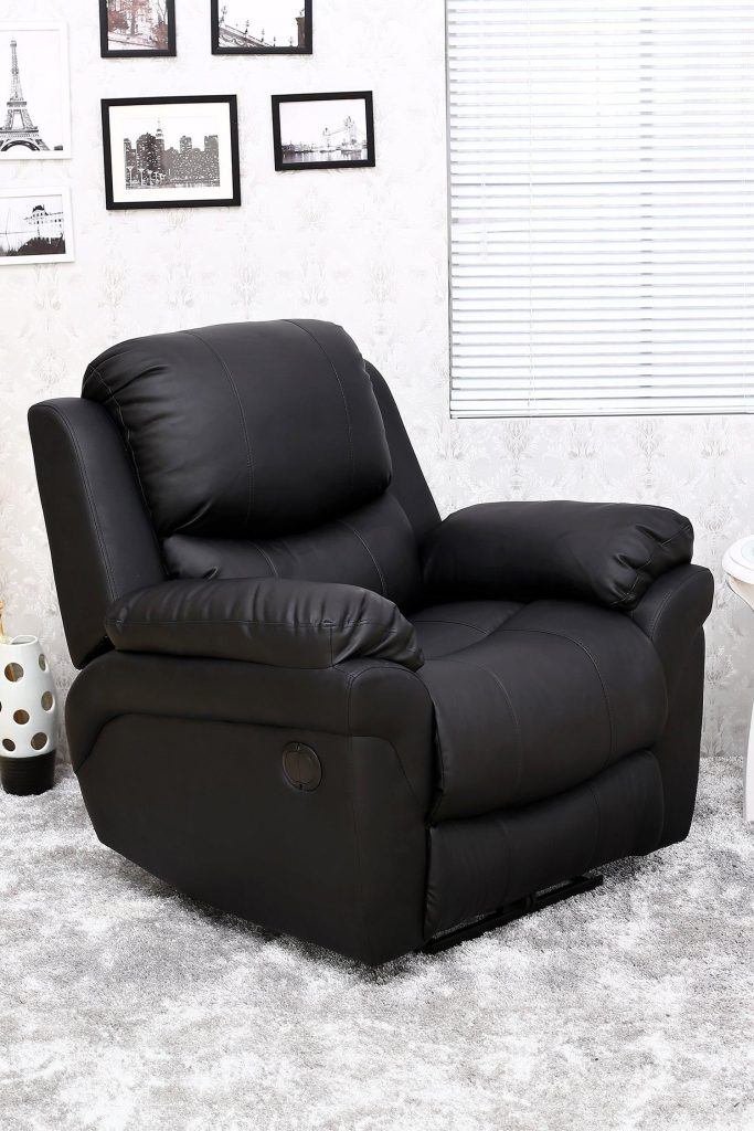Madison Electric Bonded Leather Automatic Recliner Home Lounge Chair