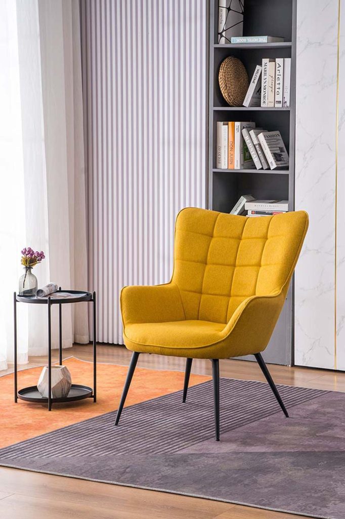 Vera Fabric Occasional Living Room Modern Accent Chair in 5 Colours